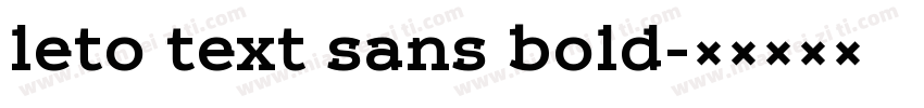 leto text sans bold字体转换